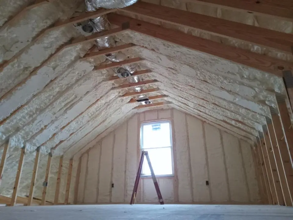 Spray foam roofing application for Crawl Space Insulation project in Mount Morris